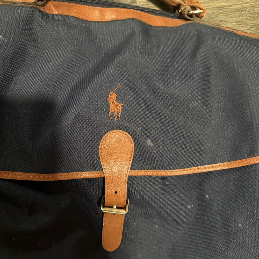 Polo Ralph Lauren Blue and Brown Duffel Bag - Picture 4 of 4